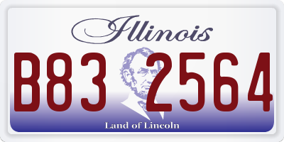 IL license plate B832564