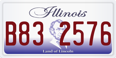 IL license plate B832576