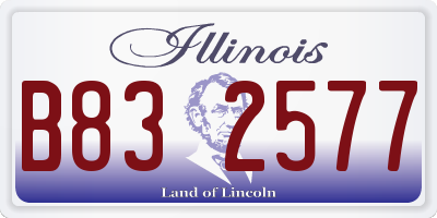 IL license plate B832577