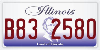 IL license plate B832580
