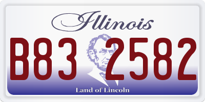 IL license plate B832582