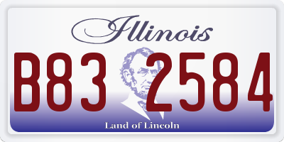 IL license plate B832584