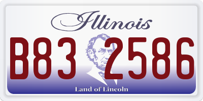 IL license plate B832586