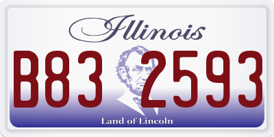 IL license plate B832593