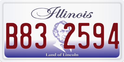 IL license plate B832594