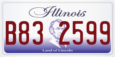 IL license plate B832599