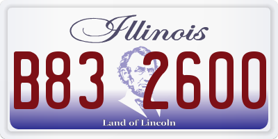 IL license plate B832600