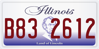 IL license plate B832612