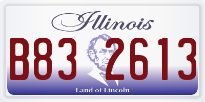 IL license plate B832613