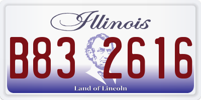 IL license plate B832616