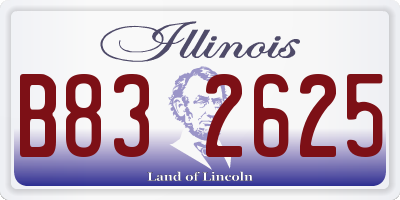 IL license plate B832625
