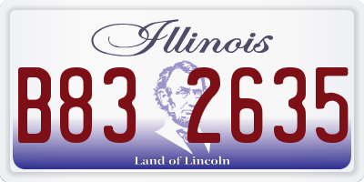 IL license plate B832635