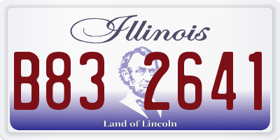 IL license plate B832641