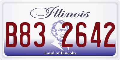IL license plate B832642