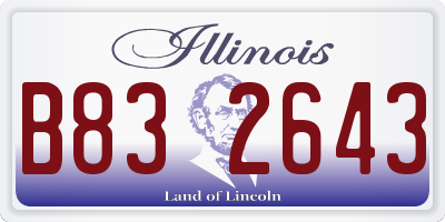 IL license plate B832643