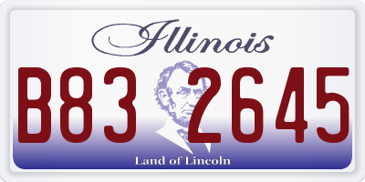 IL license plate B832645
