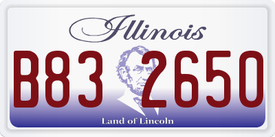 IL license plate B832650