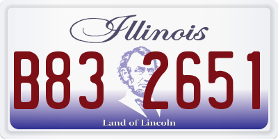IL license plate B832651