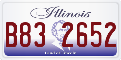 IL license plate B832652