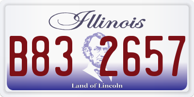 IL license plate B832657