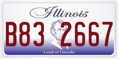 IL license plate B832667