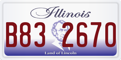 IL license plate B832670