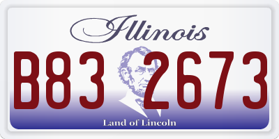 IL license plate B832673