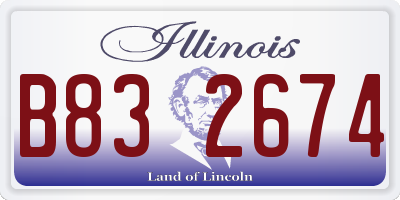IL license plate B832674
