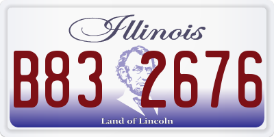 IL license plate B832676