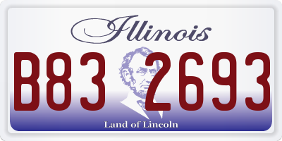IL license plate B832693