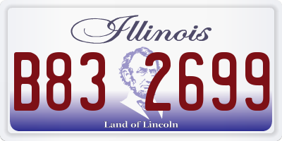 IL license plate B832699