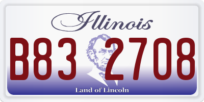 IL license plate B832708