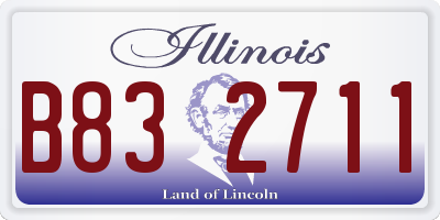 IL license plate B832711