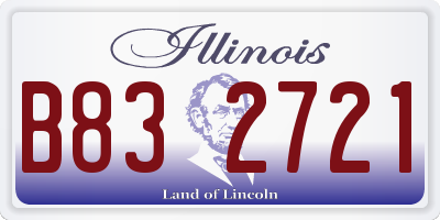 IL license plate B832721