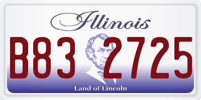 IL license plate B832725