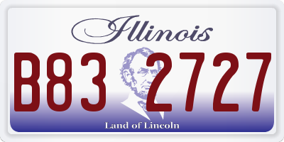 IL license plate B832727