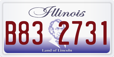 IL license plate B832731