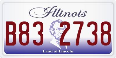 IL license plate B832738