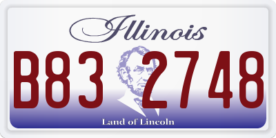 IL license plate B832748