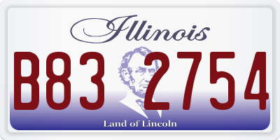 IL license plate B832754