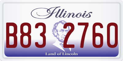 IL license plate B832760