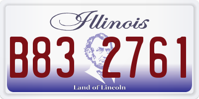IL license plate B832761