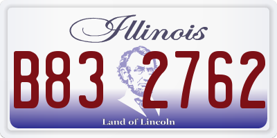 IL license plate B832762