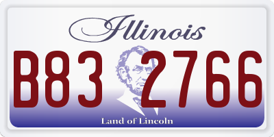 IL license plate B832766
