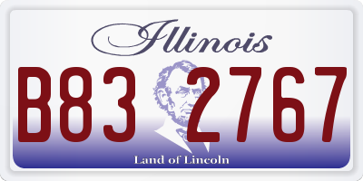 IL license plate B832767