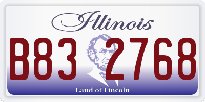 IL license plate B832768