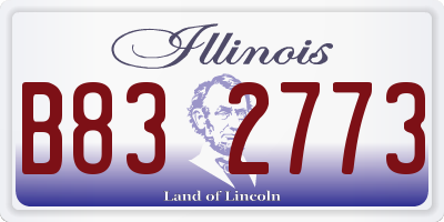 IL license plate B832773