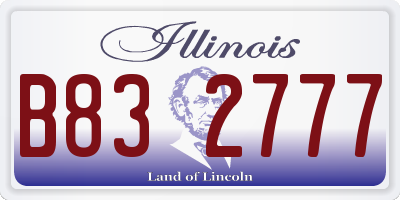 IL license plate B832777