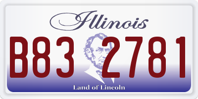 IL license plate B832781
