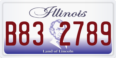 IL license plate B832789